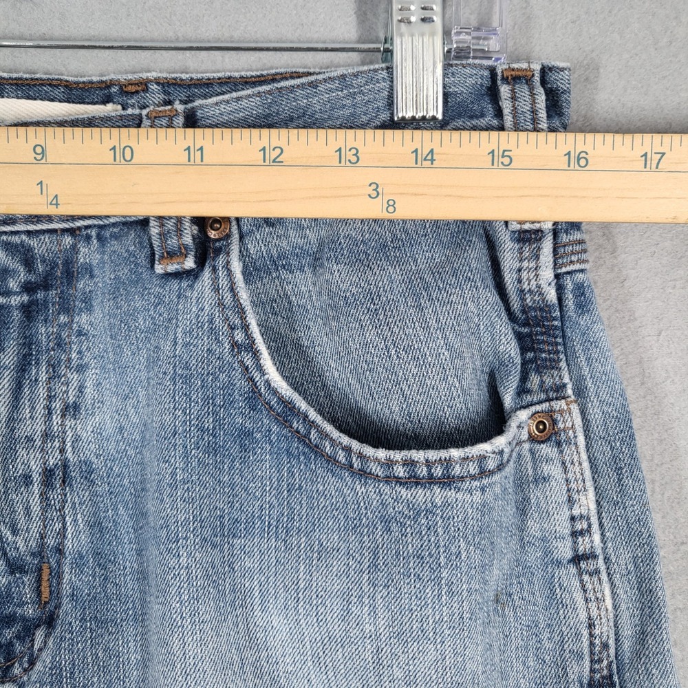 Carhartt Jeans Men's 32x29 Light Wash Denim Relaxed Fit Distressed Workwear Pant - Picture 8 of 16